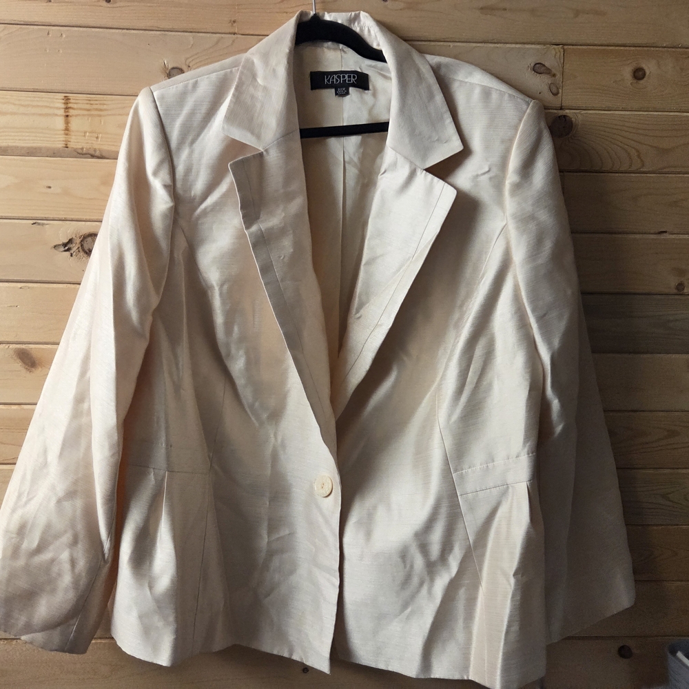 NWT Kasper Off-White Women's Plus Size Blazer Size 22W